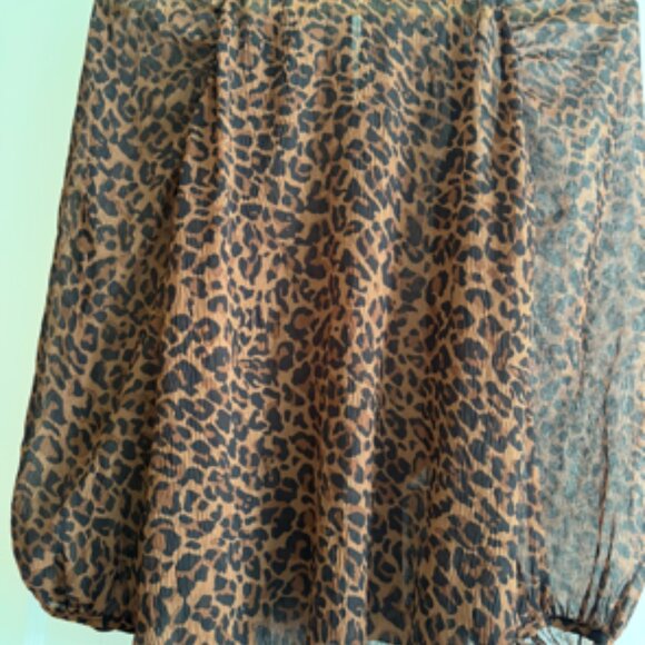 Zara Leopard Blouse Size S - Picture 1 of 4